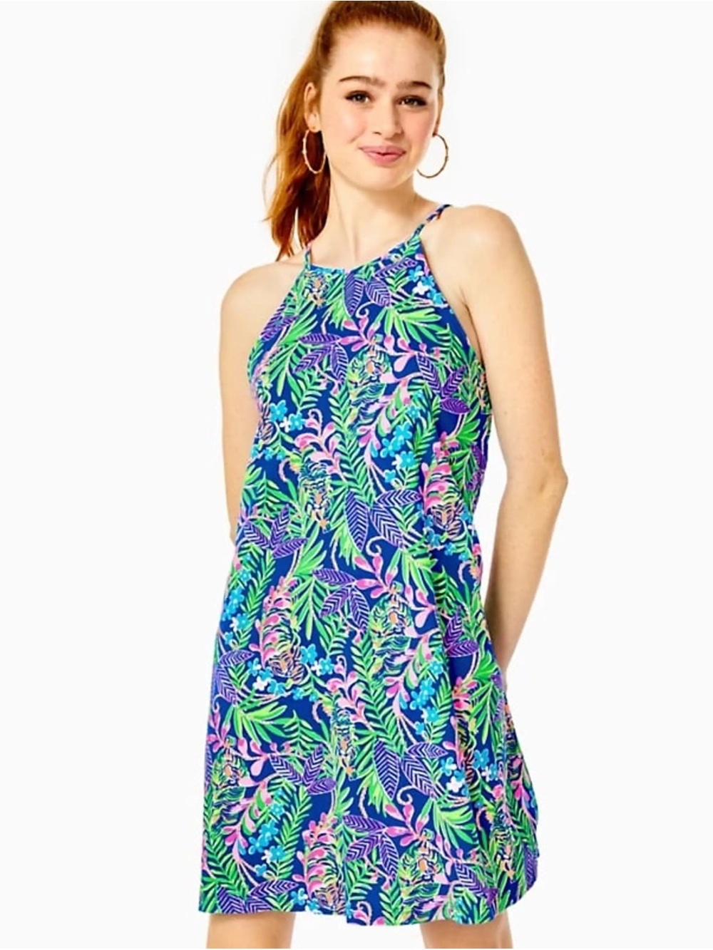 NWOT Lilly Pulitzer Margot Swing Dress How You Like Me Prowl Borealis Blue S